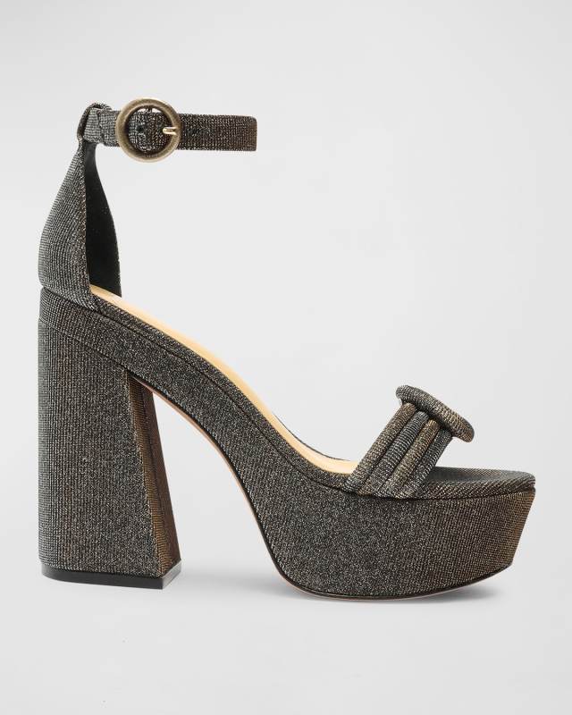 Vicky Metallic Knot Platform Sandals